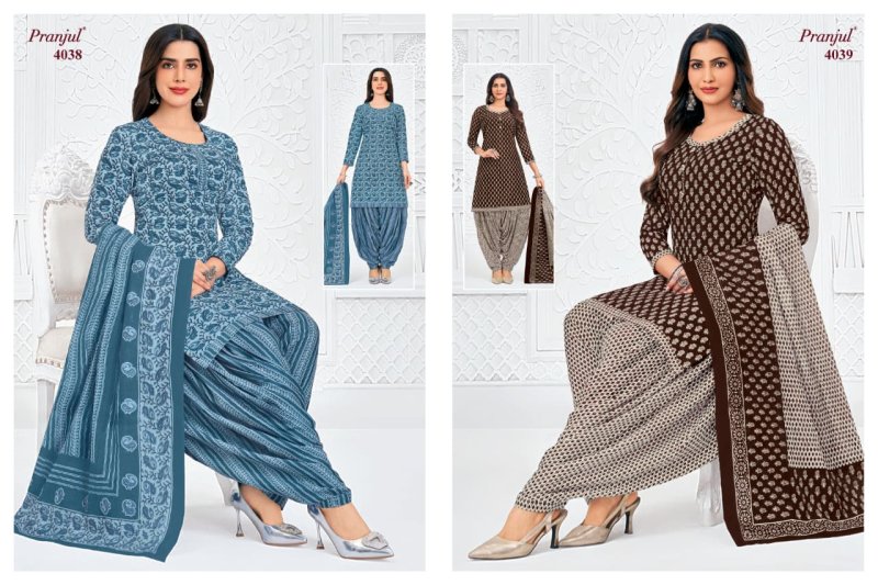 Priyanshi Vol 40 By Pranjul Printed Cotton Dress Material